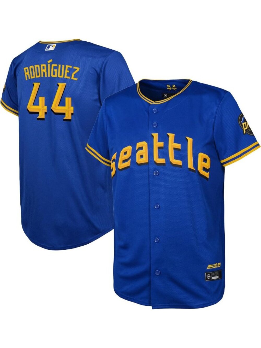 Youth Boys Blue City Connect Player Jersey #44 - Julio Rodriguez Seattle